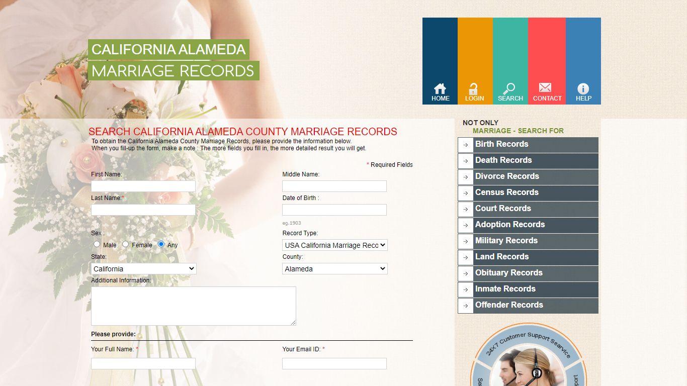 Search California Alameda County Marriage Records